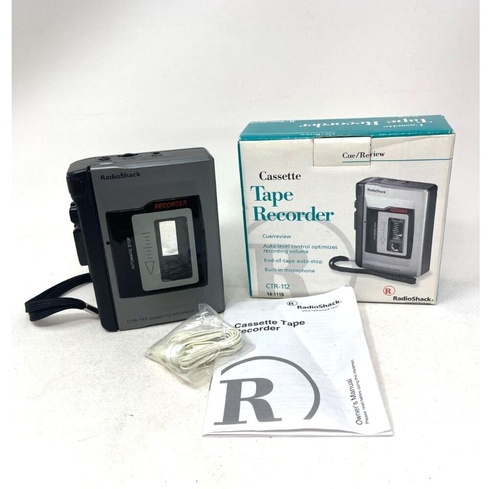 Radio Shack # 14-1118 Model CTR-112 Cassette Recorder / Player Unused Old Stock
